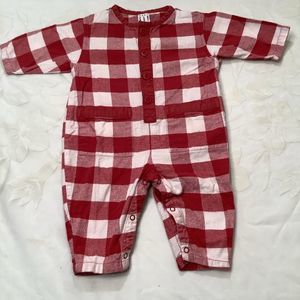 Vintage Baby Gap Red And White Check One Piece